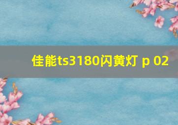 佳能ts3180闪黄灯 p 02